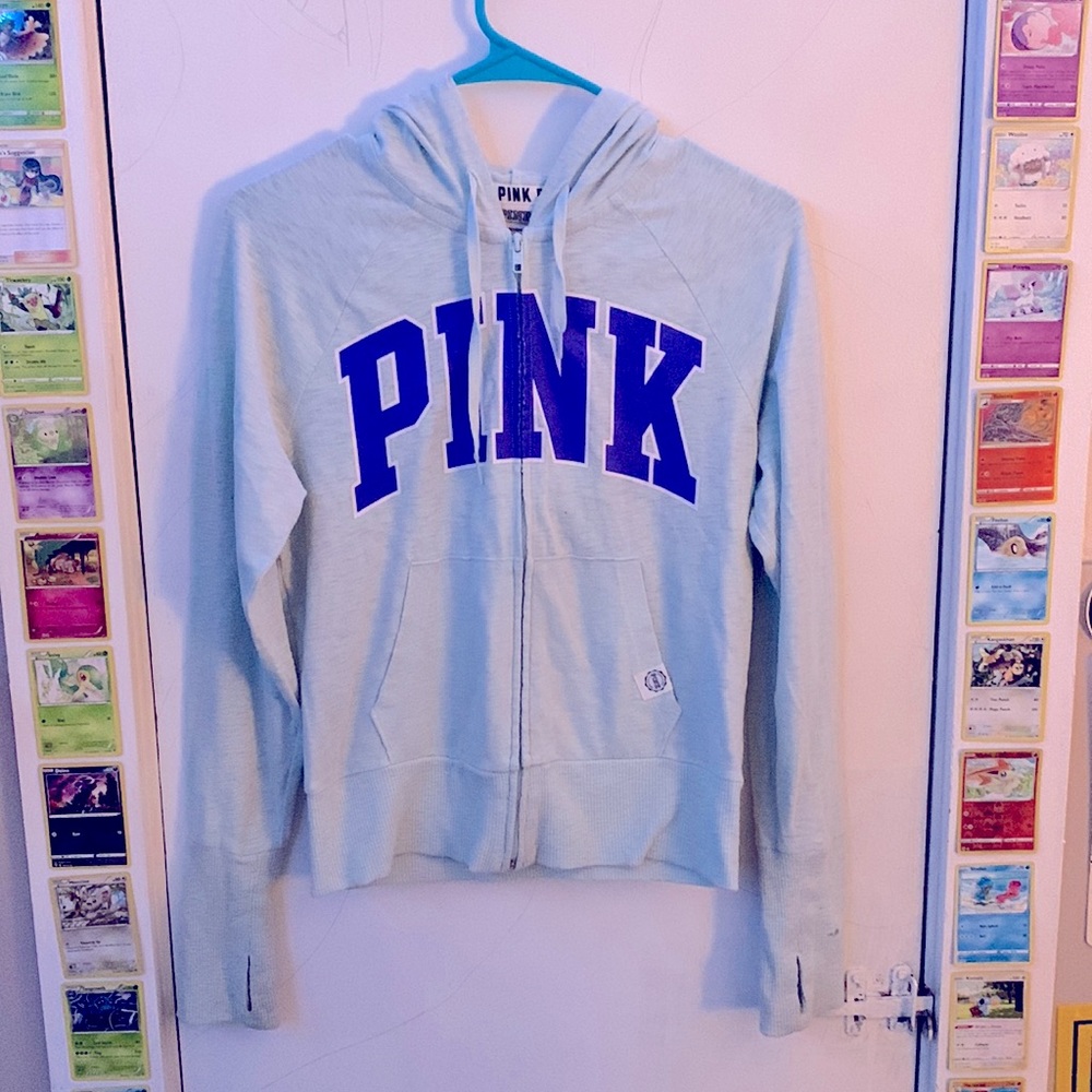 Vintage PINK Zip-up Sweater (size xs)